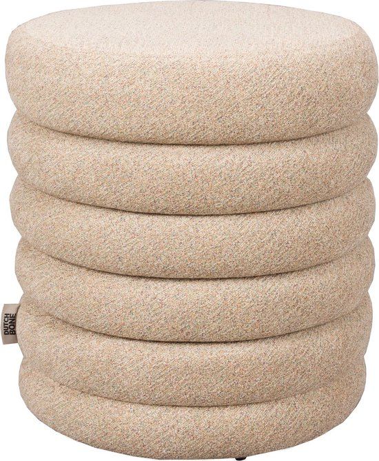 Dutchbone Fern Poef Beige