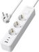 Multiprise 3 voies - Multiprise avec 2 prises USB C et 1 prise USB C