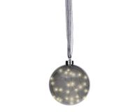 Kaemingk Lumineo micro-LED sparkelbal antraciet Ø 14 cm 30 lampjes warm wit
