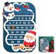 Calendrier de l'Avent en bois, avec motifs de bonhomme de neige et de Père Noël