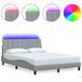 vidaXL Bedframe "Hanko" Tissu Gris Clair 160x200 cm