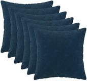 vidaXL Kussensloop 6 st HEERLEN Blauw 50 x 50 cm Microfiber Fleece
