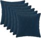 vidaXL Kussensloop 6 st HEERLEN Blauw 50 x 50 cm Microfiber Fleece