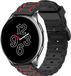 Strap-it Siliconen Smartwatch bandje - Geschikt voor OnePlus Watch - Zwart/Rood