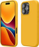 kwmobile telefoonhoesje geschikt voor Apple iPhone 16 Pro Max - Hoesje met siliconen coating - Smartphone case in honinggeel
