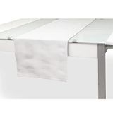 Soleil d'Ocre Tafelloper Lyam Wit, Katoen, 40 x 140 cm