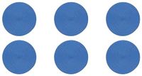 Excelsa Ronde set van 6 ronde placemats, kunststof, PP, 36 cm, blauw