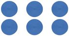 Excelsa Ronde set van 6 ronde placemats, kunststof, PP, 36 cm, blauw