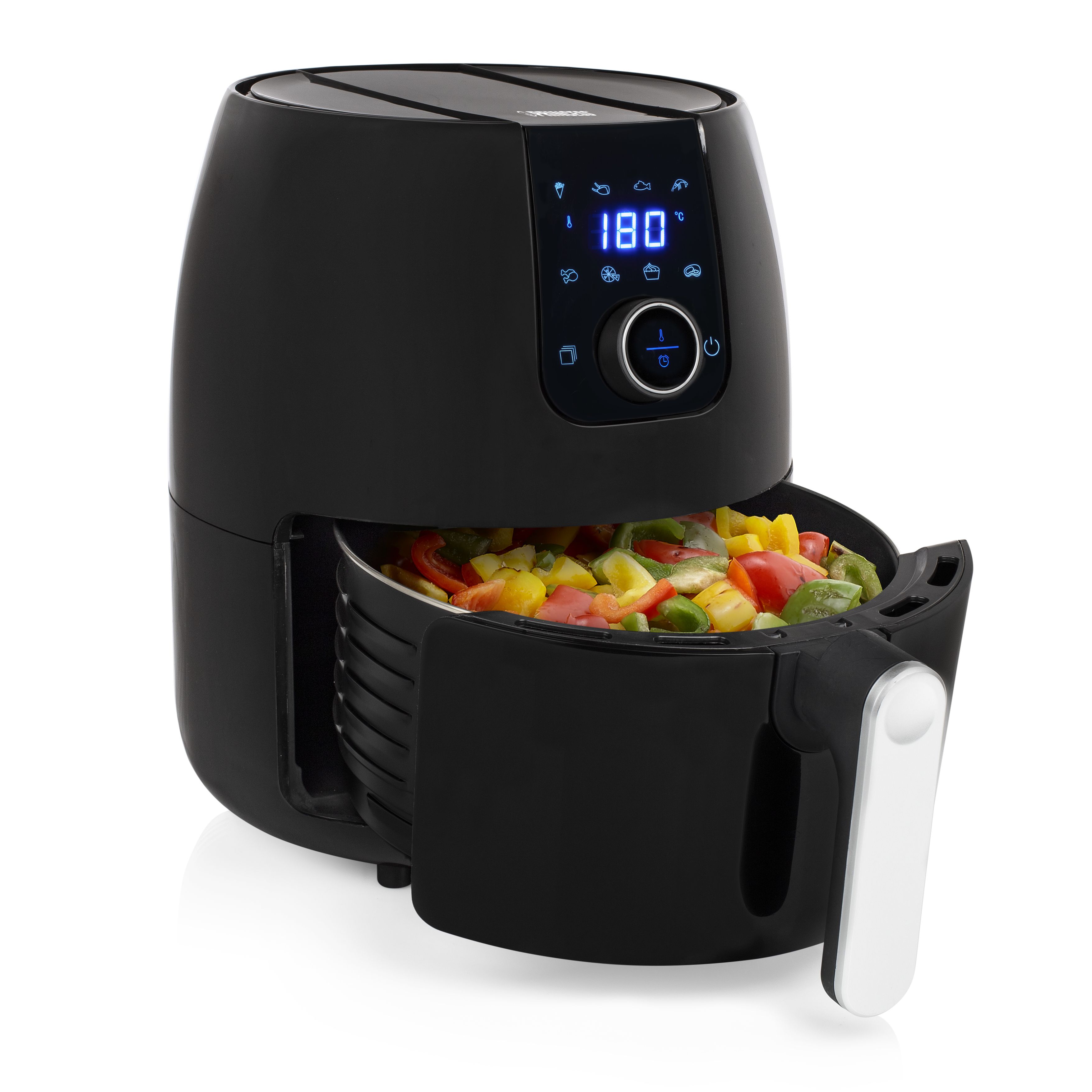 Princess Digital Airfryer XXL – Capacity 5,5 Liter - Digital control panel - 8 programs – Stainless steel