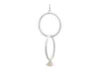 Nobby Cage Toy, 2 klimringen van katoen wit middel; 74/29 cm