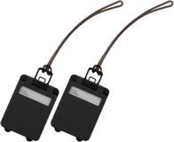 Merkloos / Sans marque Makito Western Europe (mkto) Kofferlabel - Pakket van 4x stuks - 9,5 cm - Reiskoffer reisaccessoires - Zwart