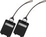 Merkloos / Sans marque Makito Western Europe (mkto) Kofferlabel - Pakket van 4x stuks - 9,5 cm - Reiskoffer reisaccessoires - Zwart