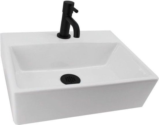 Boss & Wessing Latta Fonteinset - Keramiek - Wit - 38x30x12 cm