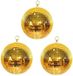 Merkloos 3x Disco spiegel ballen goud 30 cm