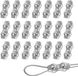 Ibenzoa® Set de pinces durables en métal - Gris - 20 pièces