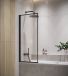 Badplaats Badwand Medal 60 x 140 cm – Zwart – Douchewand Draaibaar 5 mm dik – Veiligheidsglas