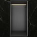 Hotbath &More Inbouwnis - 30 x 15 x 10 cm - Frameless - met LED-verlichting - Geborsteld Gunmetal PVD