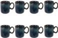 Cosy & Trendy Mug Bilbao - 8 pièces - Bleu foncé - 170 ml - Céramique