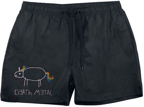 Death Metal Unicorn Zwembroek Heren - Zwart - L