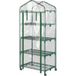 Outsunny Serre de jardin 4 étagères, serre de balcon, bâche renforcée, cadre en acier, fermeture éclair, pour légumes, plantes, fleurs, intérieur, extérieur, 69x50x165 cm, transparent