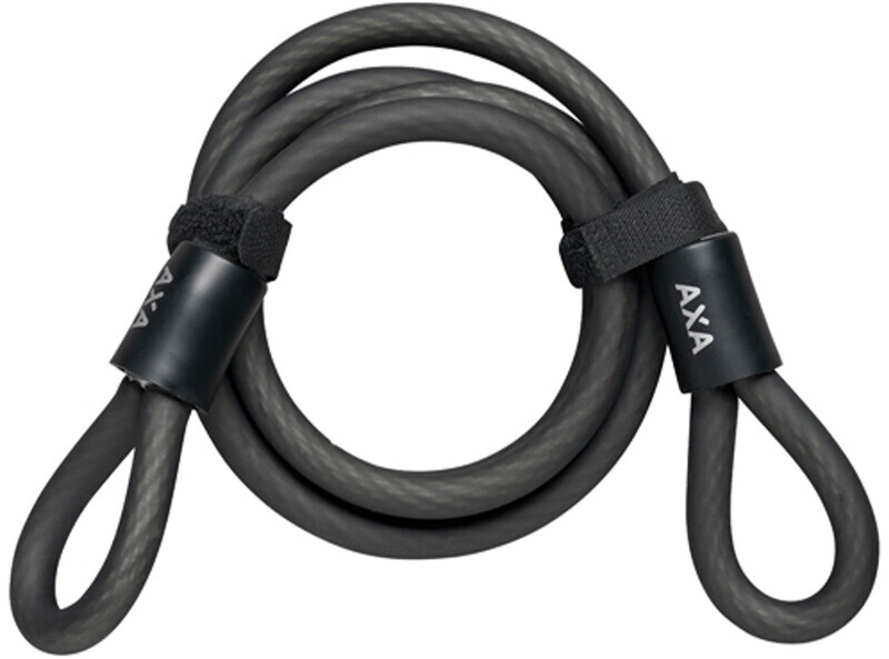 Axa Double Loop Loop Kabel Chromium, black