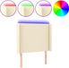 vidaXL Hoofdbord LED 103x16x118/128 cm Kunstleer Crèmekleurig