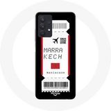 Maniacase Etui voor Samsung Galaxy A32 5G Luchtkaartje Marrakech Marokko