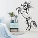 Sticker mural Cheval - 37x50 Cm - Noir