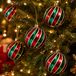 Holly & Jolly Boules de Noël - 6x - rouge et vert - 8 cm - plastique