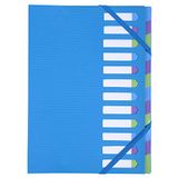 Exacompta 52362E opbergmap Harmonika, 12 vakken, blauw