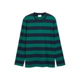 s.Oliver regular fit gestreepte longsleeve - donkergroen
