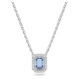 Swarovski Millenia ketting, Octagon-slijpvorm, Blauw, Rodium toplaag