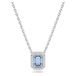 Swarovski Millenia ketting, Octagon-slijpvorm, Blauw, Rodium toplaag