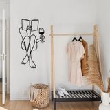 Stijlvol Asir - Decoratief metalen wandaccessoire - Zwart - 100% Metaal - 62 x 72 x 4 cm
