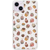 Cupcake vintage Bedrukt siliconen hoesje compatibel met iPhone 15 Plus