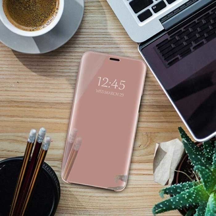 Eurynome Oppo Reno 4 Pro (4G) Smart Spiegel Flip Case Cover - Roze