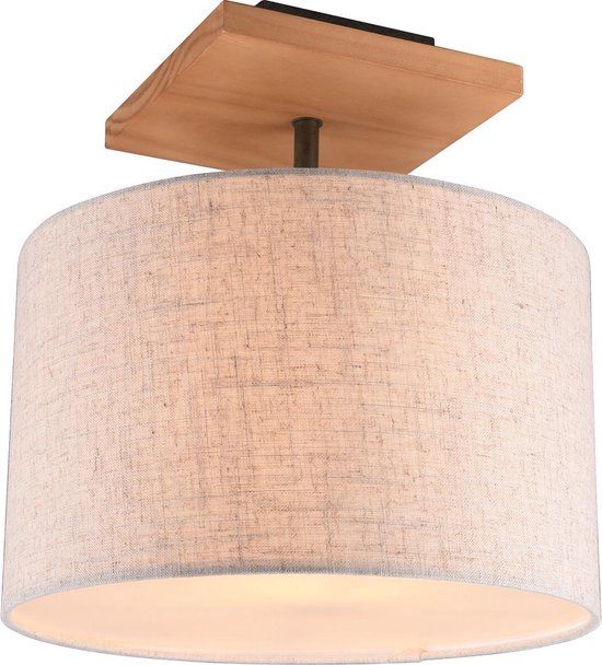 BES LED Trion Elmas LED Plafondlamp - E27 - Rond - Antiek Nikkel - Aluminium