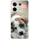Xiaomi Bedrukt siliconen hoesje compatibel met Xiaomi Redmi Note 13 Pro 5G Chiot rêveur