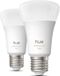 Philips Hue LED-lamp A60 E27 8,1W 1000-2000K 1100 lumen dimbaar wit en gekleurd licht 2 stuks