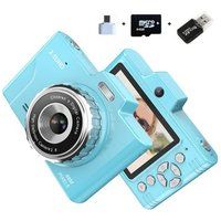 Aiorber Digitale camera, dubbele camera, 4800W, 2,8" IPS-scherm, 8x zoom, 64 GB, met flitser, groen