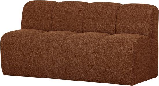 WOOOD Mojo Eetbankje Met Rugleuning 164 cm - Bouclé - Roest Bruin