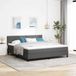 Prolenta Maison Exclusive - Boxspringbed met hoofdeinde, donkergrijs, 180 x 200 cm, gestoffeerd