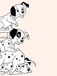 Disney Komar Disney muurschildering 101 Dalmatiërs Playing 30x40cm