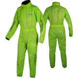 A-Pro Motorcycle Motorbike Waterproof Full Body One 1 pc Rain Over Suit Fluo Green M