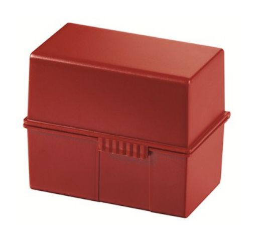 HAN A6 Card Index Box - Red - 400 Card Capacity