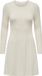 ONLY - ONLALMA L/S O-NECK DRESS KNT NOOS - Dames - Mini jurken - XL - Viscose/Polyamide - Lange mouw - Whitecap Gray