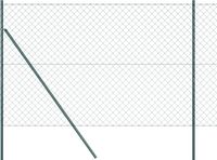 vidaXL Gaashek met grondbevestiging 25 x 1,6 m PVC-Coated Staal Groen