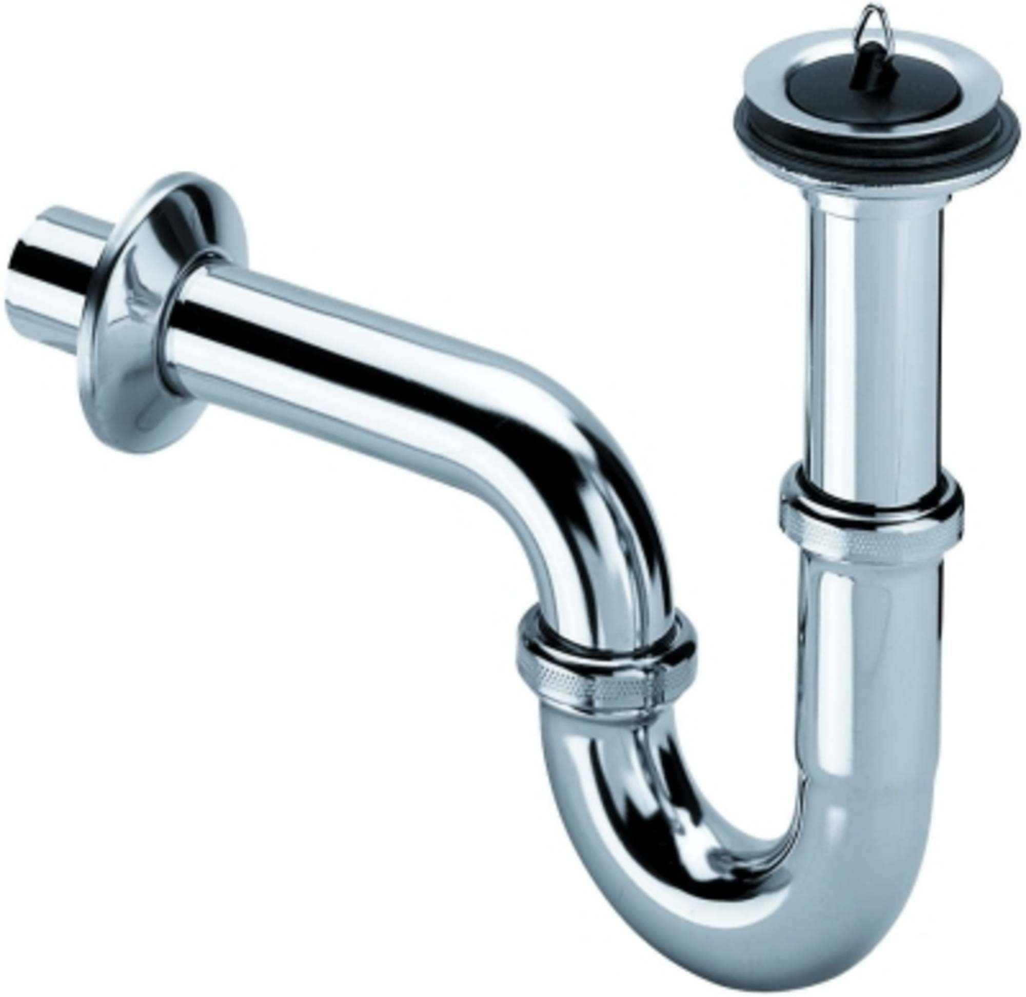 Viega 111298 - Plugbuissifon 1 1/4 inch x32 met muurbuis en roset - Chroom