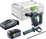 Festool BHC 18-Basic accuboormachine 18 V 1,8 J SDS Plus Brushless + 1x accu 5,0 Ah + oplader + Systainer