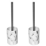 Tendance Toiletborstel Vienna - Wit Marmer - 2 Stuks